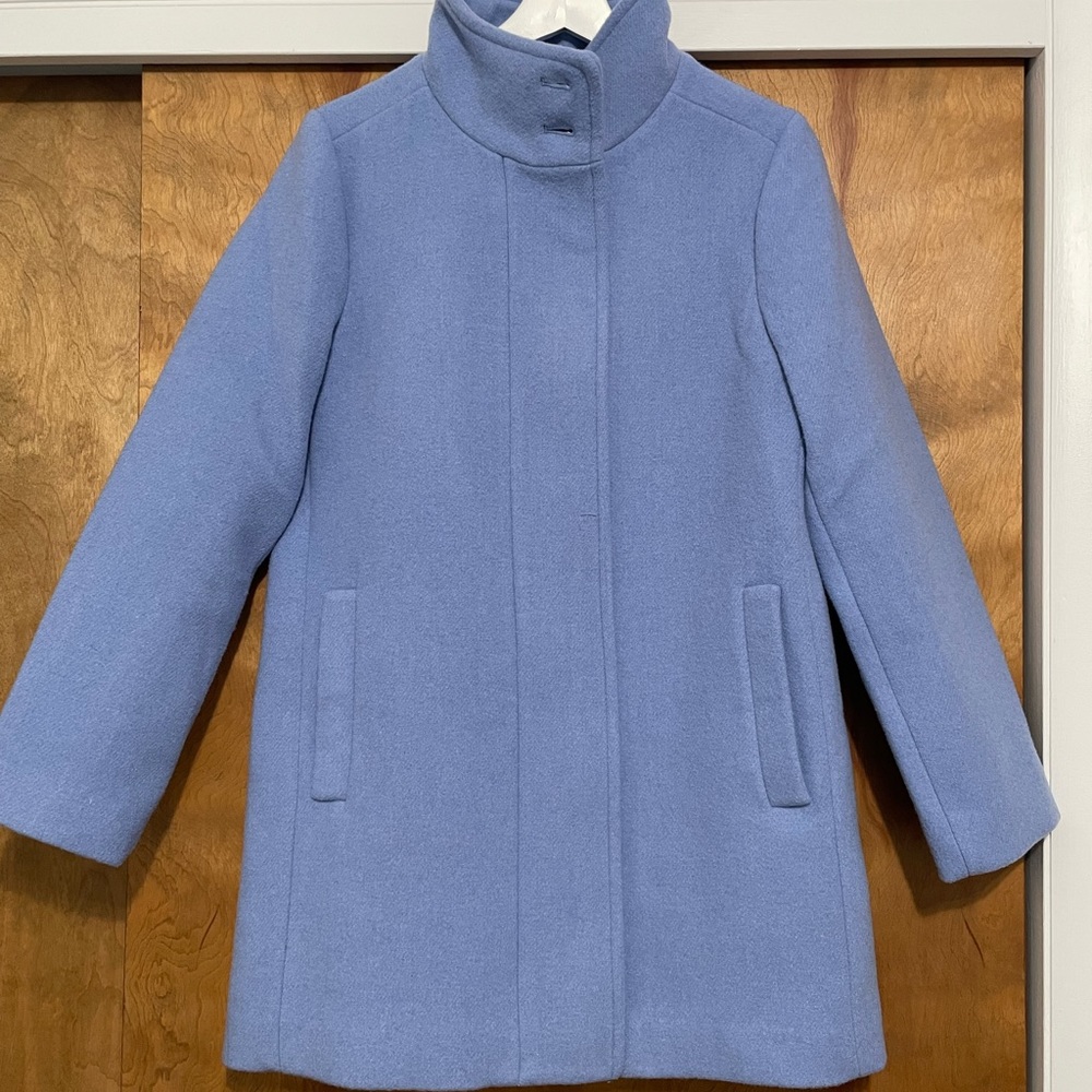 J. Crew Factory Button-neck City Coat, NWT, Peri sz 4